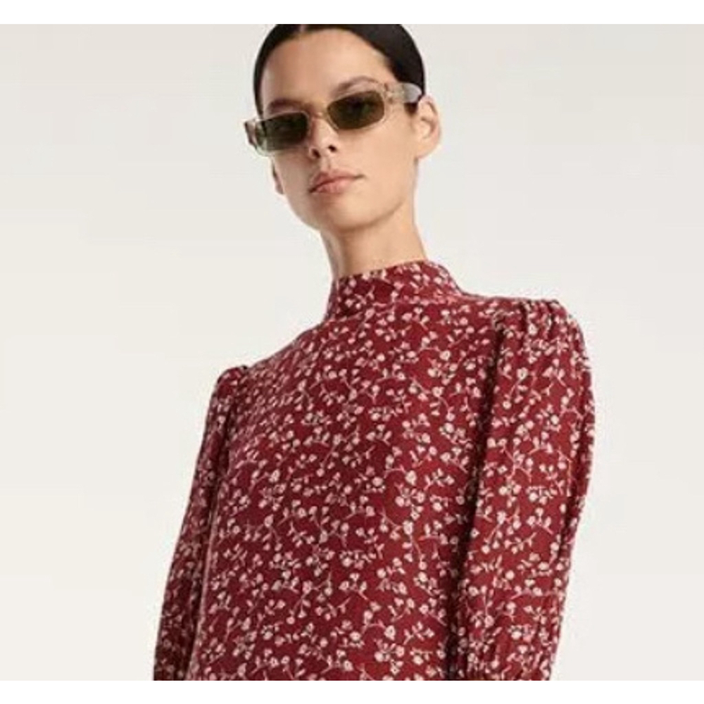 The Kooples Red Floral Blouse